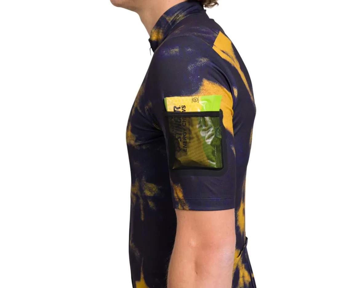 Giant x Cuore Working Title Short Sleeve Gravel Jersey (Dark Blue Washout) (M)