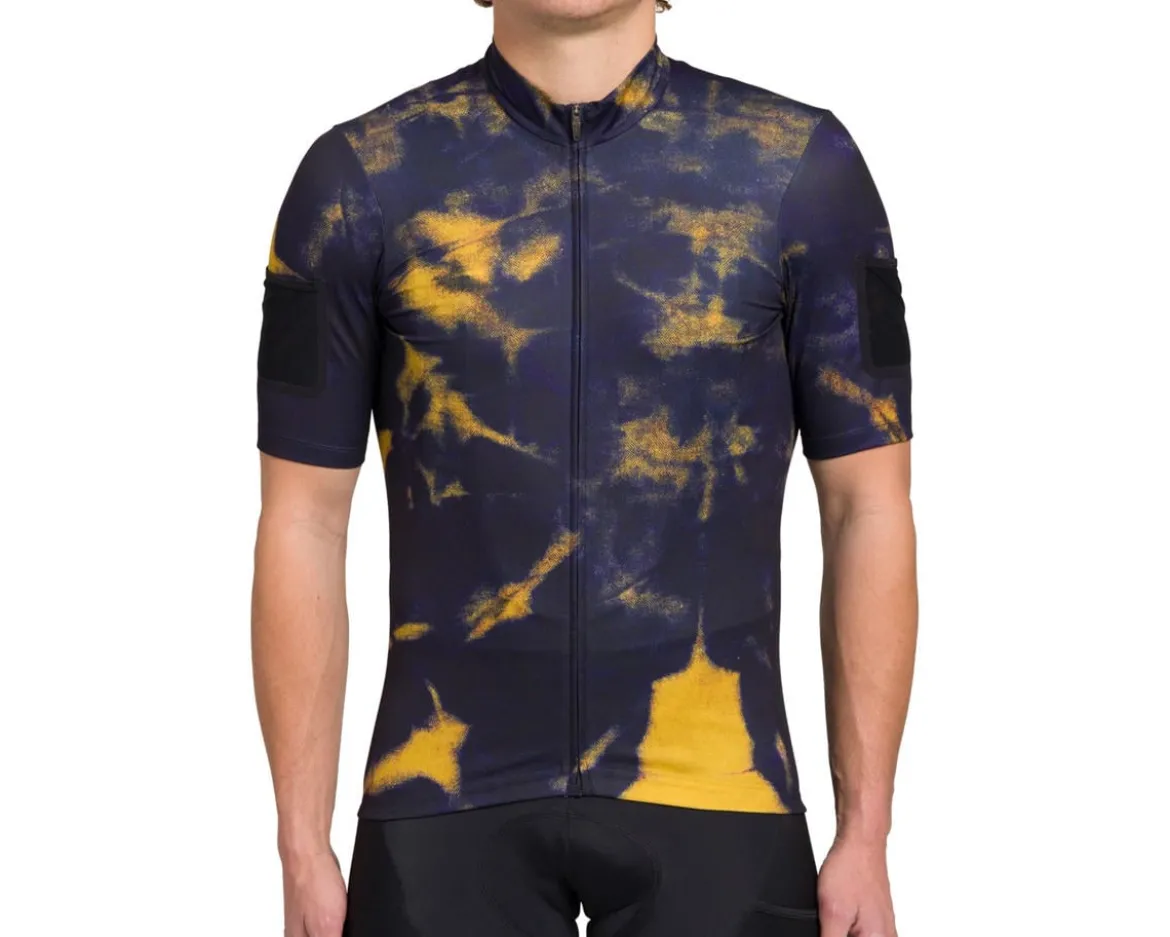 Giant x Cuore Working Title Short Sleeve Gravel Jersey (Dark Blue Washout) (M)