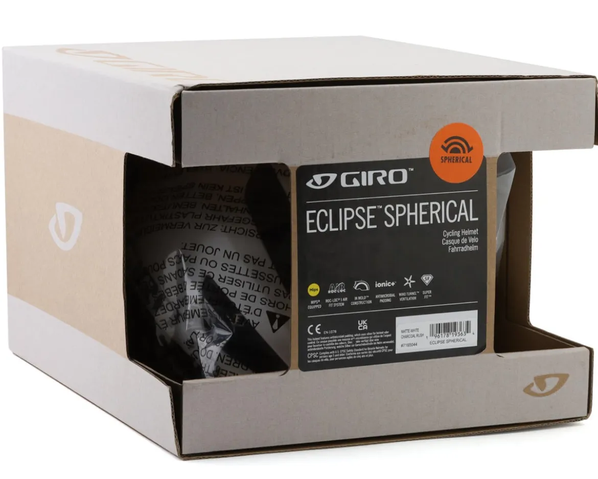 Giro Eclipse Spherical Road Helmet (Matte Charcoal Rush) (L)