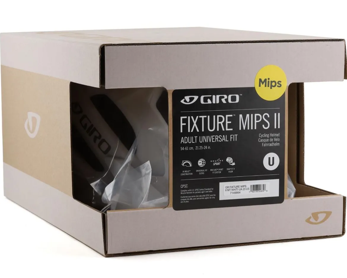 Giro Fixture MIPS II Mountain Helmet (Matte White/Titanium) (Universal Adult)