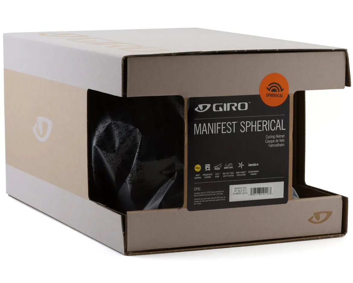 Giro Manifest Spherical MIPS Helmet (Matte Black Static) (M)