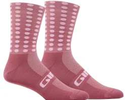 Giro Comp Racer High Rise Socks (Dusty Rose Linocut) (M)