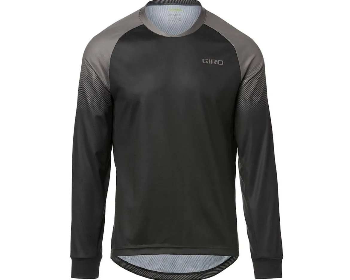 Giro Men's Roust Long Sleeve Jersey (Black/Charcoal Transition) (S)