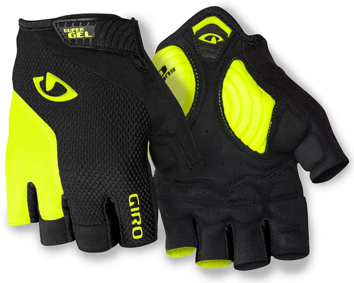 Giro Strade Dure Supergel Short Finger Gloves (Yellow/Black) (S)