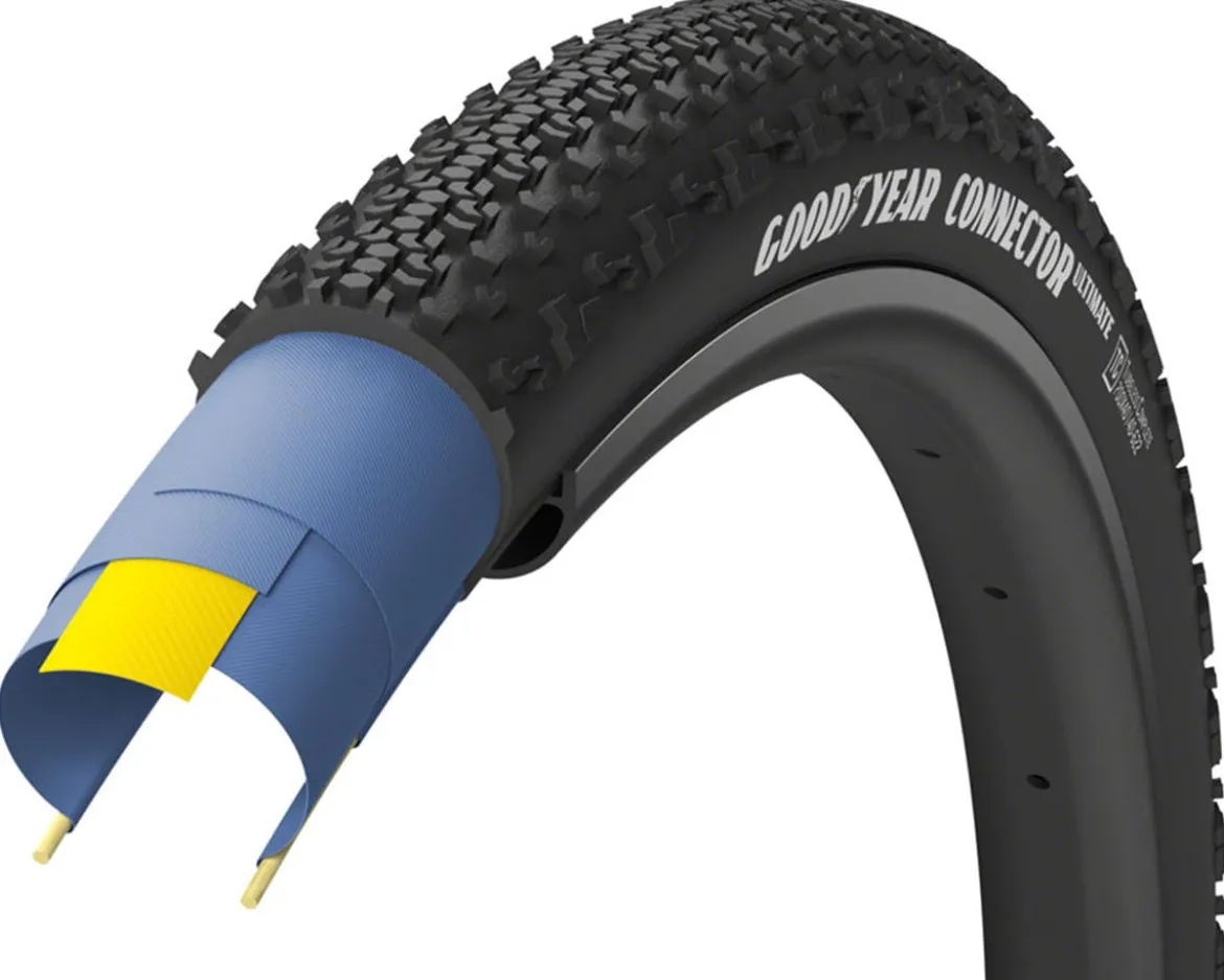 Goodyear Connector S4 Ultimate Tubeless Gravel Tire (700c) (40mm) (Black)