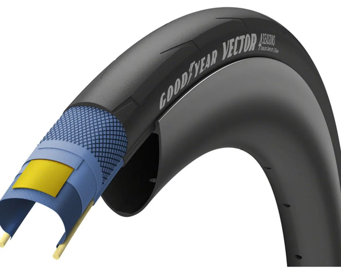 Goodyear Vector 4Seasons Tubeless Road Tire (Black) (700c) (28mm) (Dynamic Silica4/R:Armor)