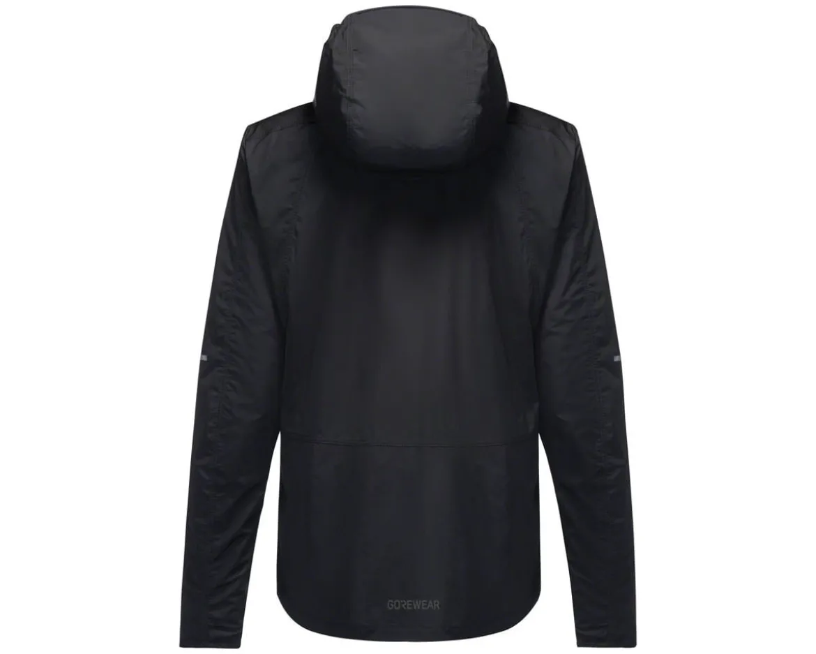 Gore Wear Fernflow Hooded Windbreaker (Black) (Women's) (S)