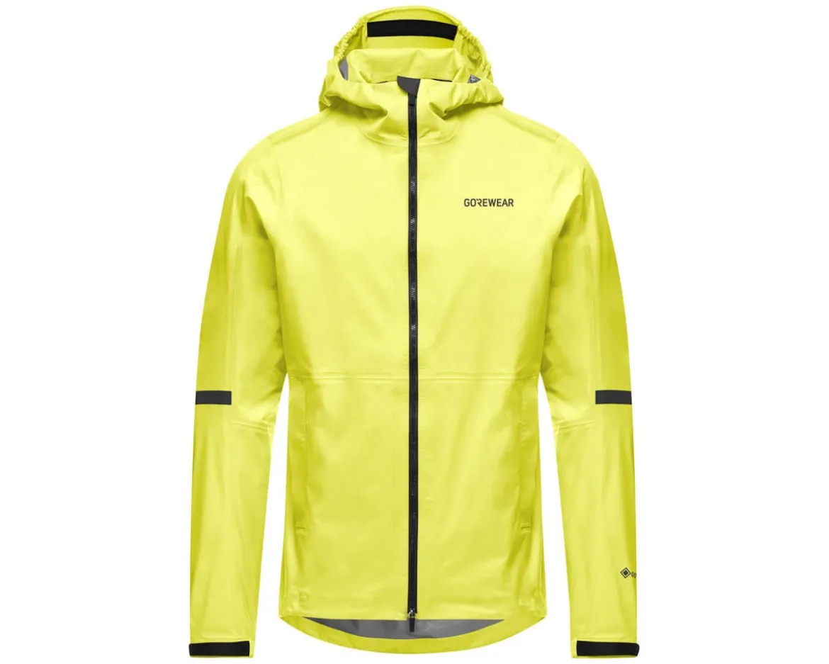 Gore Wear Lupra Gore-Tex 2.0 Hooded Jacket (Black/Neon Yellow) (Men's) (L)