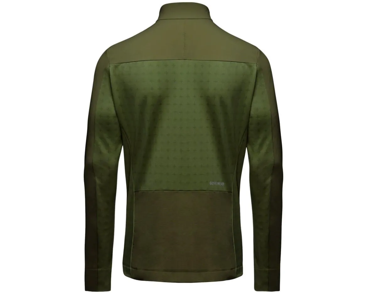 Gore Wear Men's Trail KPR Hybrid Long Sleeve Jersey (Utility Green) (S)