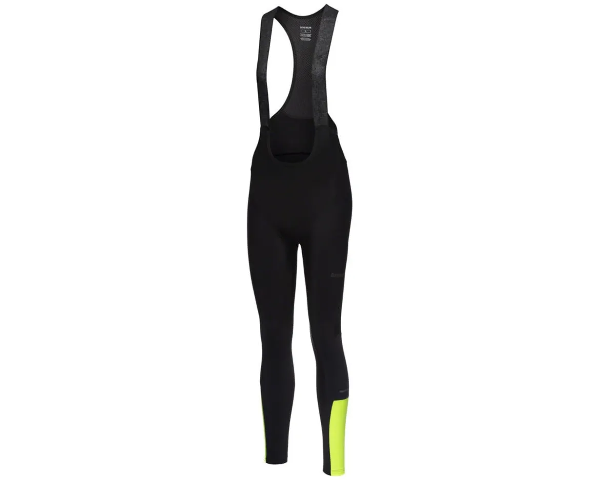 Gore Wear Swiftride Thermo Bib Tights + (Black/Neon Yellow) (Women's) (L)