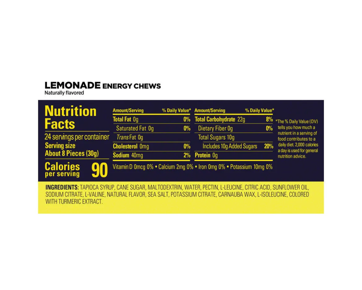 GU Energy Chews (Lemonade) (12 | 2.12oz Pouches)