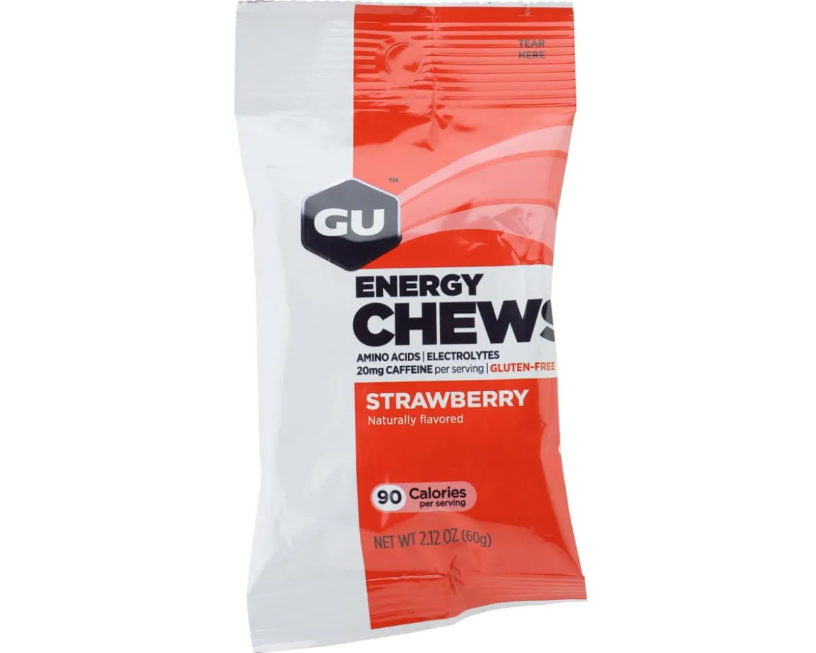 GU Energy Chews (Strawberry w/Caffeine) (12 | 2.12oz Pouches)