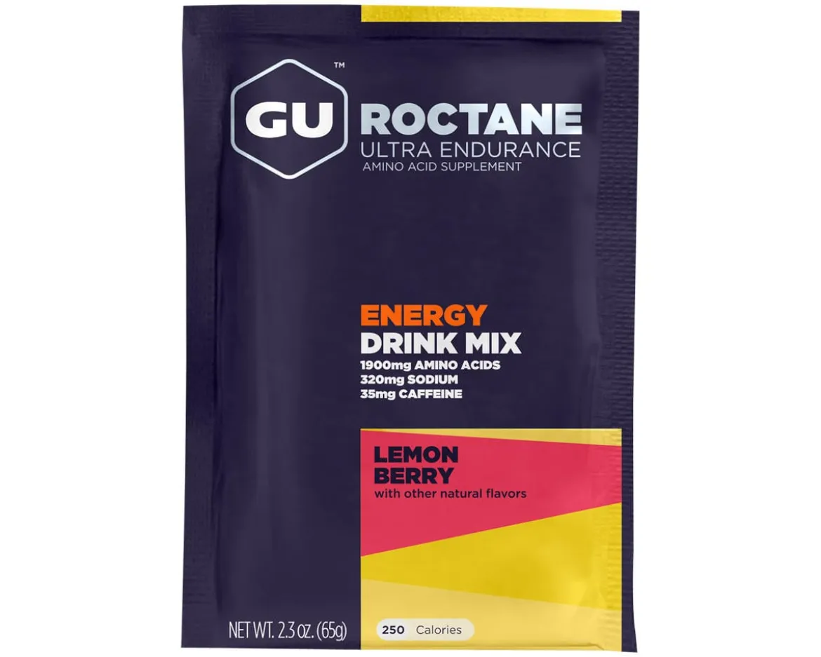 GU Roctane Energy Drink Mix (Lemon Berry w/Caffeine) (10 | 2.3oz Packets)