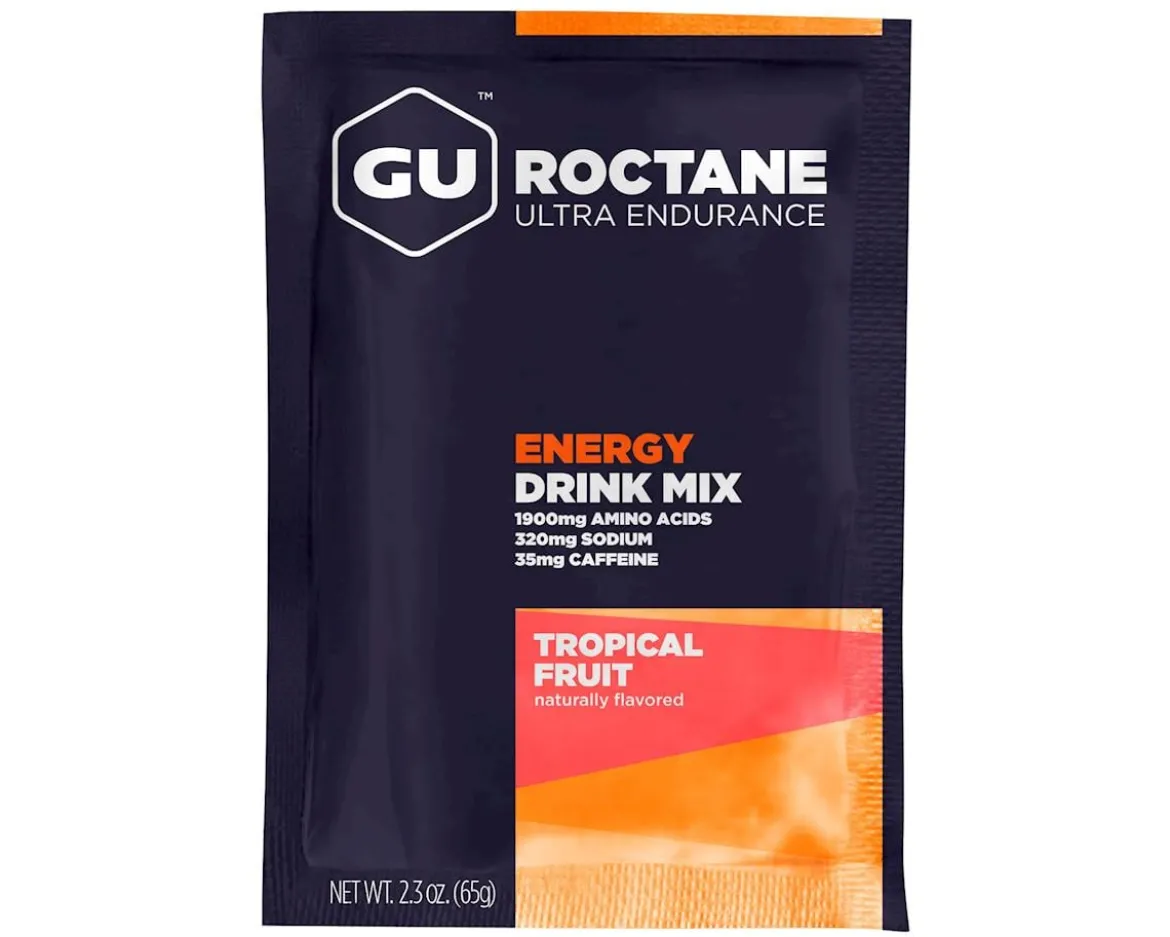 GU Roctane Energy Drink Mix (Tropical Fruit w/Caffeine) (10 | 2.3oz Packets)