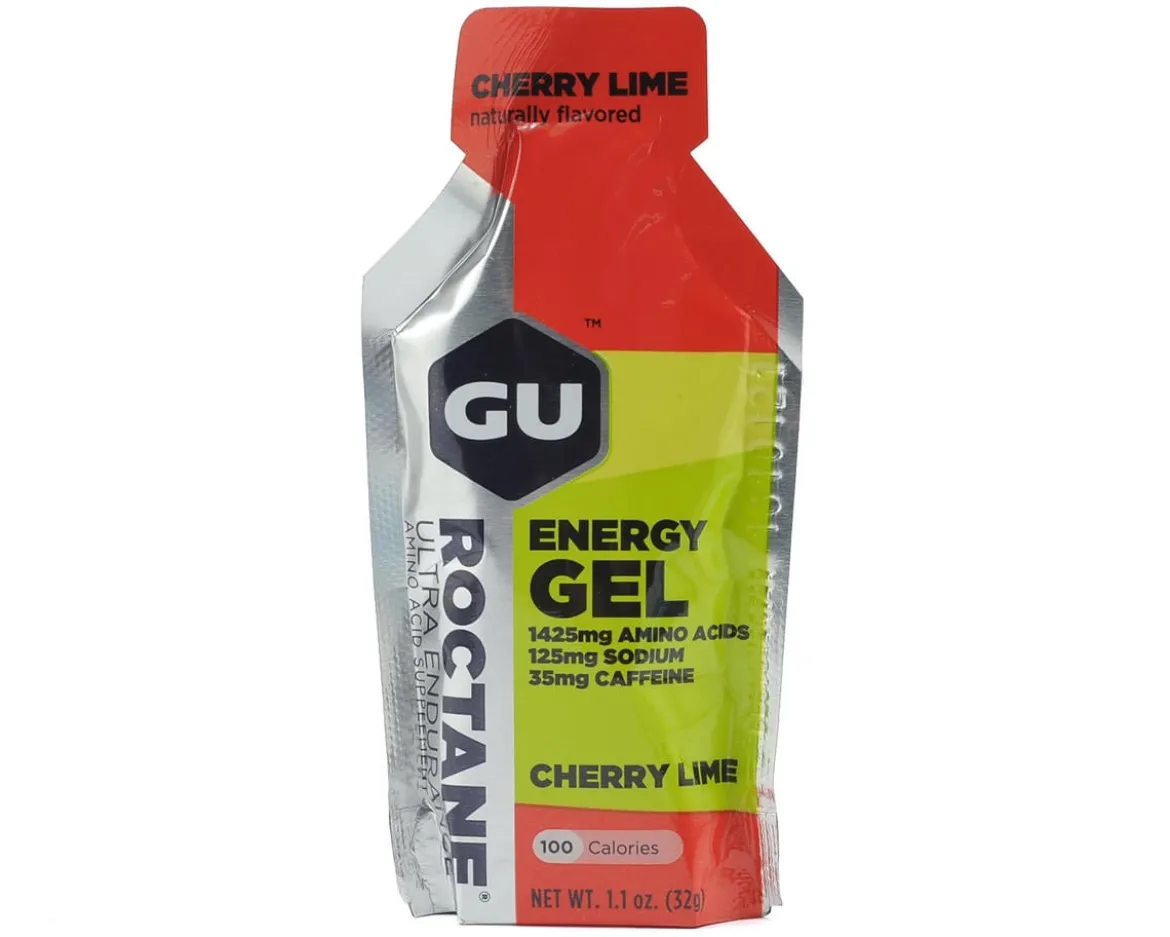 GU Roctane Energy Gel (Cherry Lime) (24 | 1.1oz Packets)