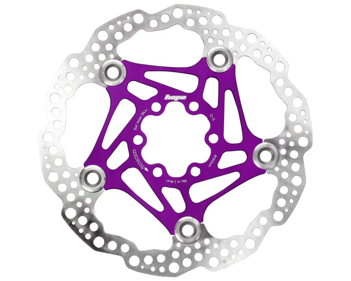 Hope Floating Disc Brake Rotor (Purple) (6-Bolt) (160mm)