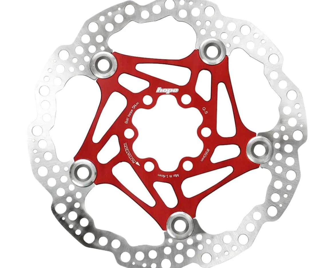Hope Floating Disc Brake Rotor (Red) (6-Bolt) (160mm)
