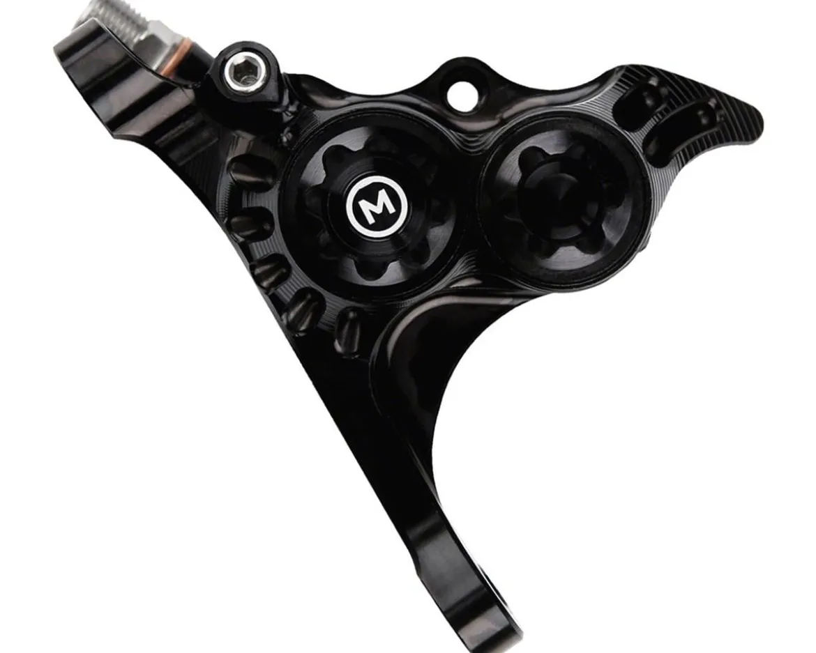 Hope RX4+ Road/Gravel Disc Brake Caliper (Black) (Hydraulic) (Front) (Front Flat DM +20) (Mineral Oil)