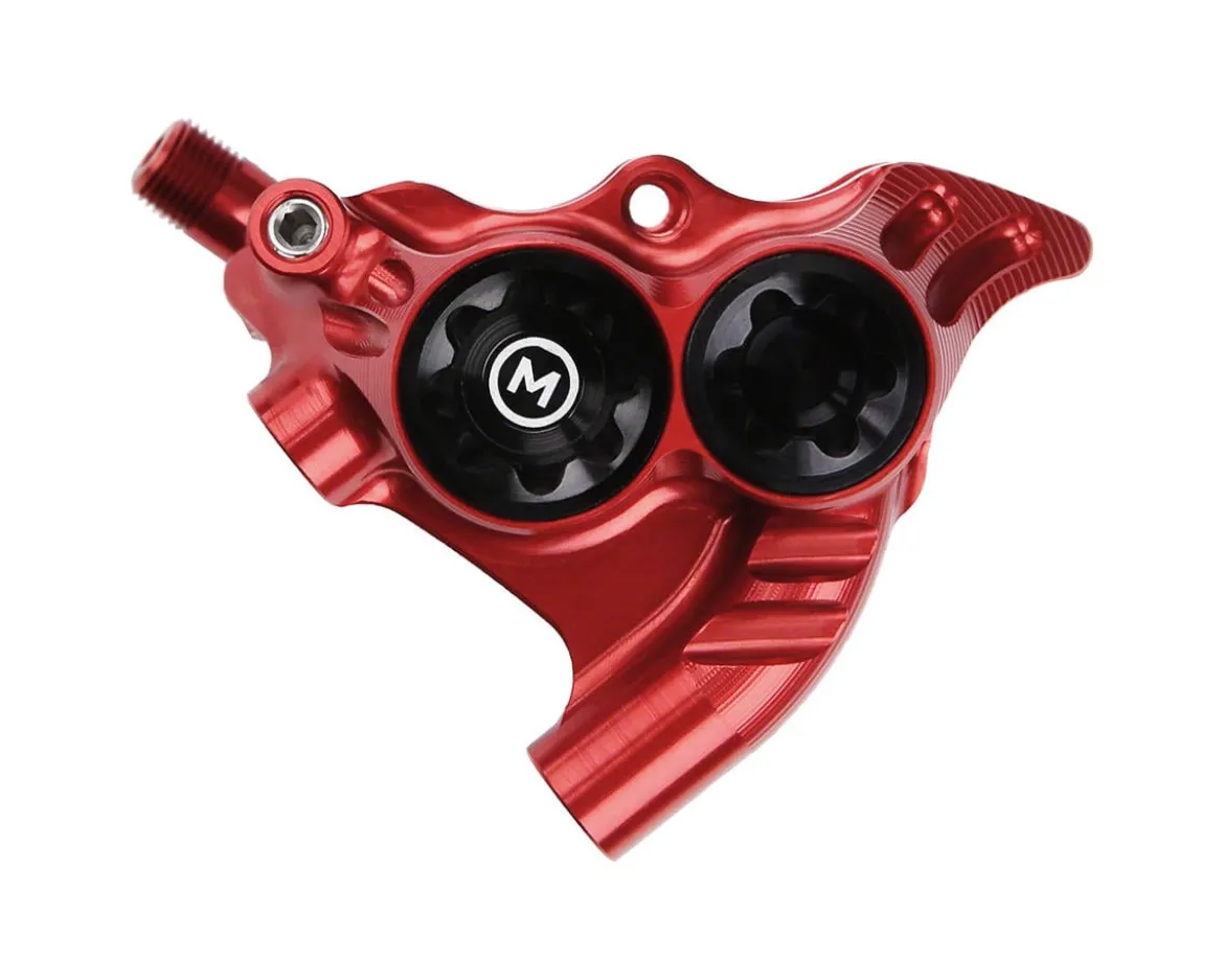 Hope RX4+ Road/Gravel Disc Brake Caliper (Red) (Hydraulic) (Front or Rear) (Flat Mount Direct+20) (Mineral Oil)