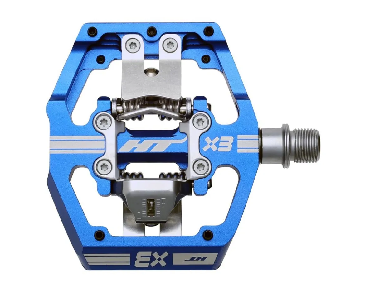 HT X3 Clipless Platform Pedals (Blue) (9/16")