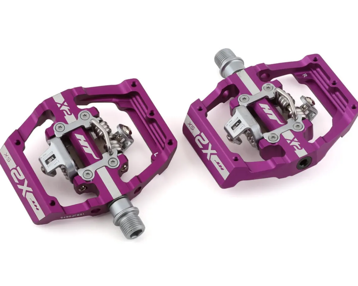 HT X2-SX Clipless BMX Platform Pedals (Purple) (9/16")