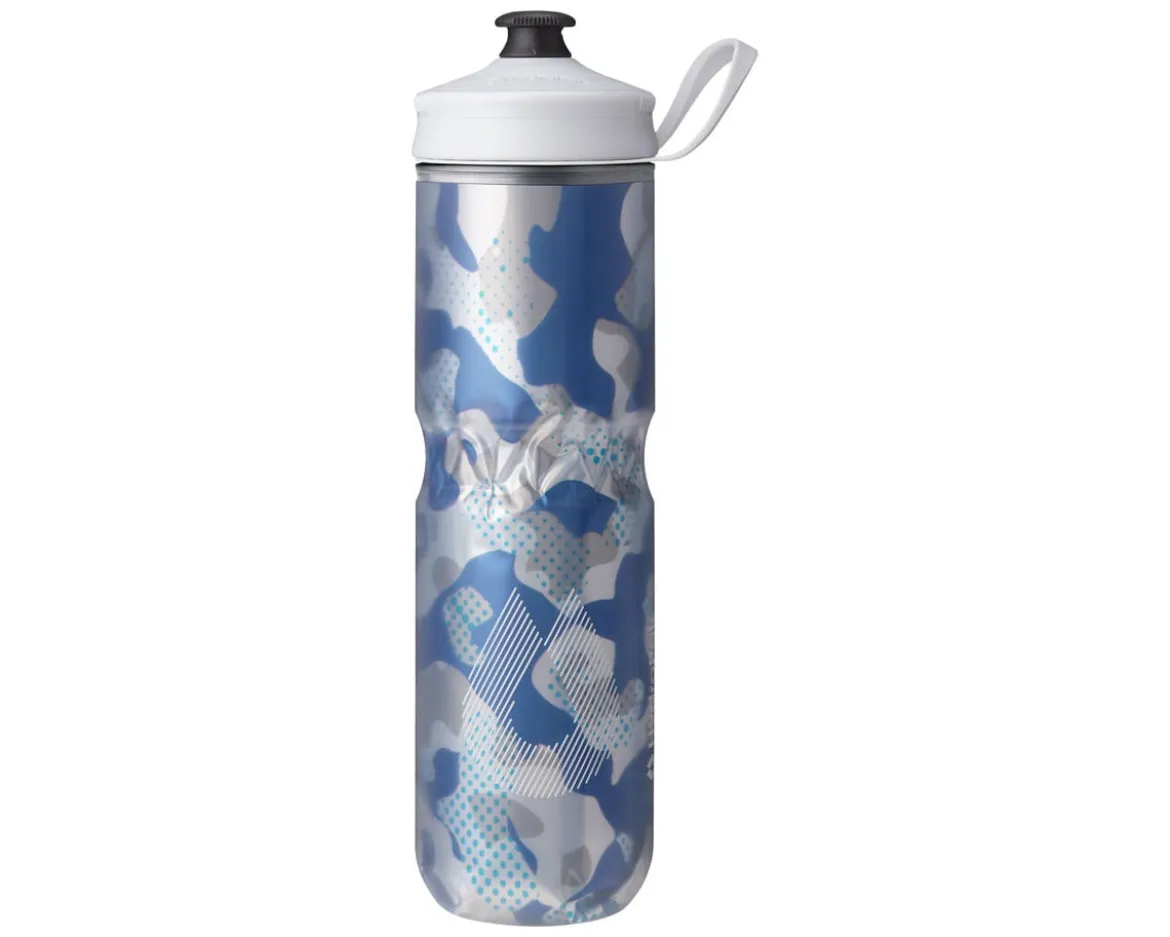 Hydrapak Polar Sport Contender Insulated Water Bottle (Blue) (24oz) (Single)