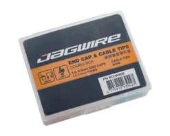 Jagwire Alloy Housing End Cap Combo Kit (Red/Silver/Blue) (144)