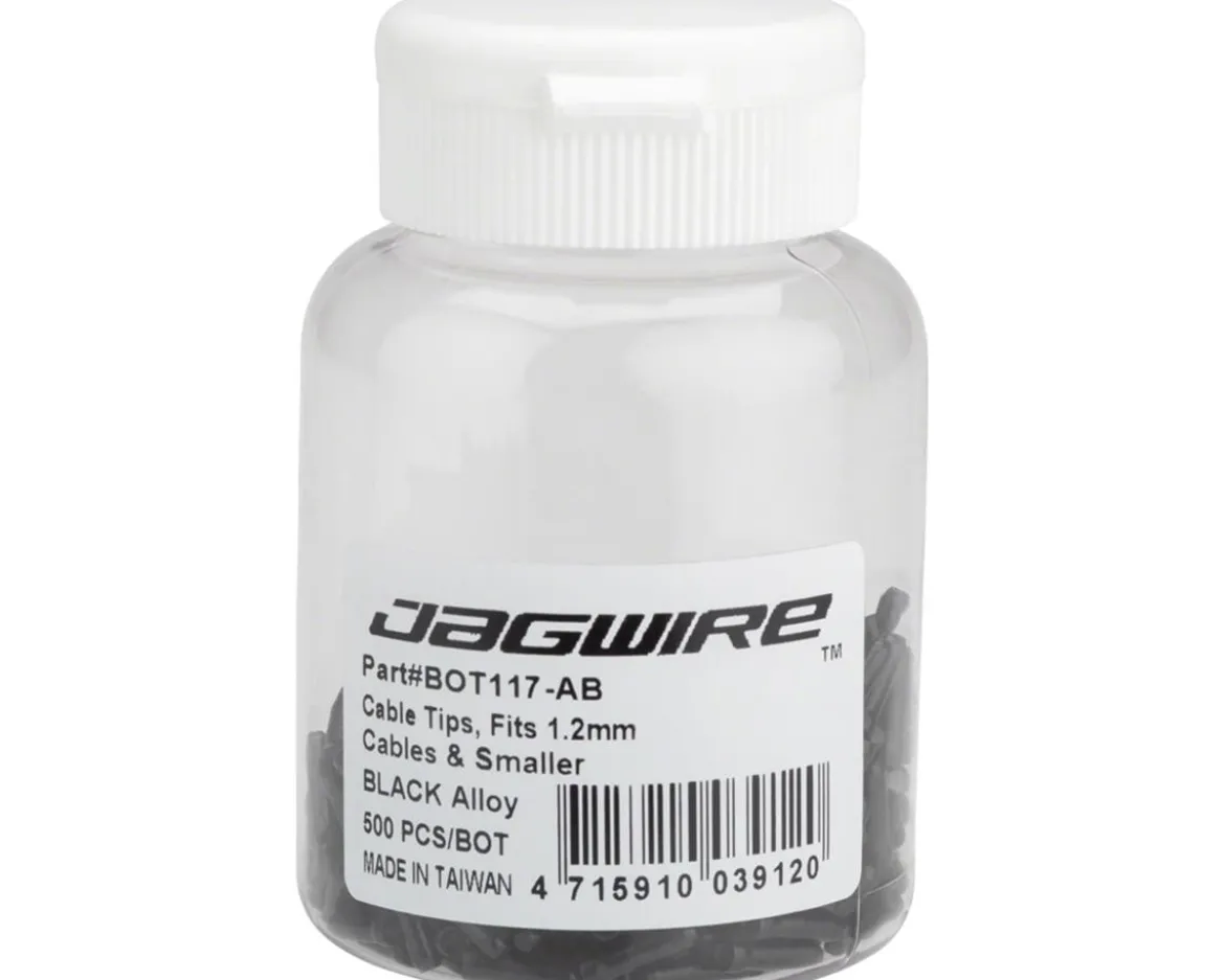 Jagwire Cable End Crimps (Black) (1.2mm) (Bottle of 500)