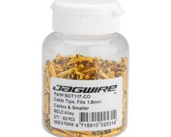 Jagwire Cable End Crimps (Gold) (1.8mm) (Bottle of 500)