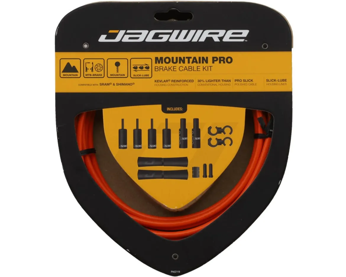 Jagwire Mountain Pro Brake Cable Kit (Orange) (Stainless) (1.5mm) (1500/2800mm) (w/ Housing)