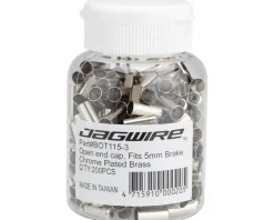 Jagwire Open End Caps (Chrome Plated) (5mm) (Bottle of 200)