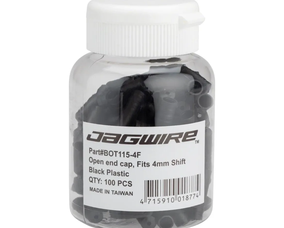 Jagwire Open Nylon End Caps (Black) (4mm) (Bottle of 100)
