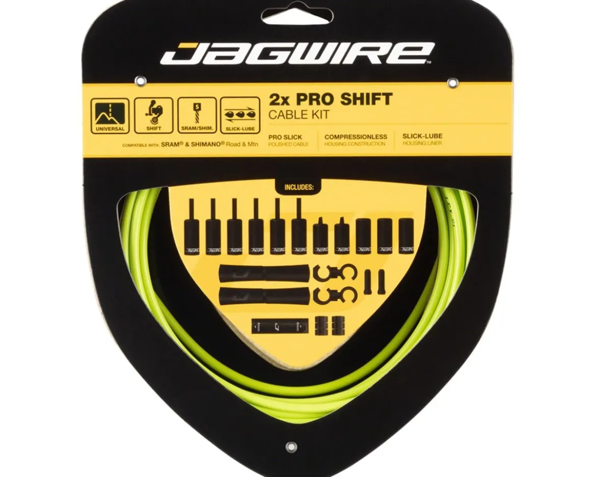Jagwire Pro Shift Kit (Organic Green) (For Shimano/SRAM) (1.1mm) (2300/2800mm) (Cables & Housing)
