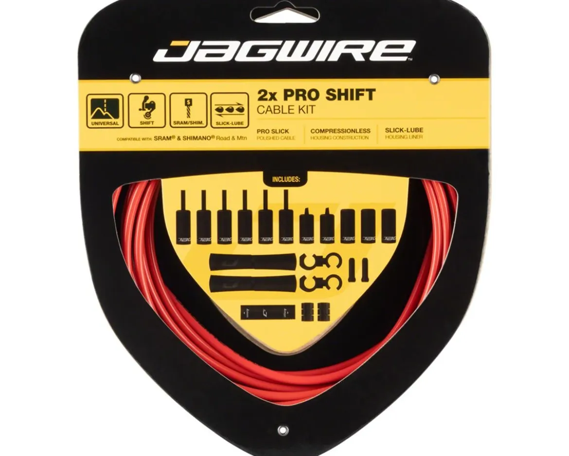 Jagwire Pro Shift Kit (Red) (For Shimano/SRAM) (1.1mm) (2300/2800mm) (Cables & Housing)