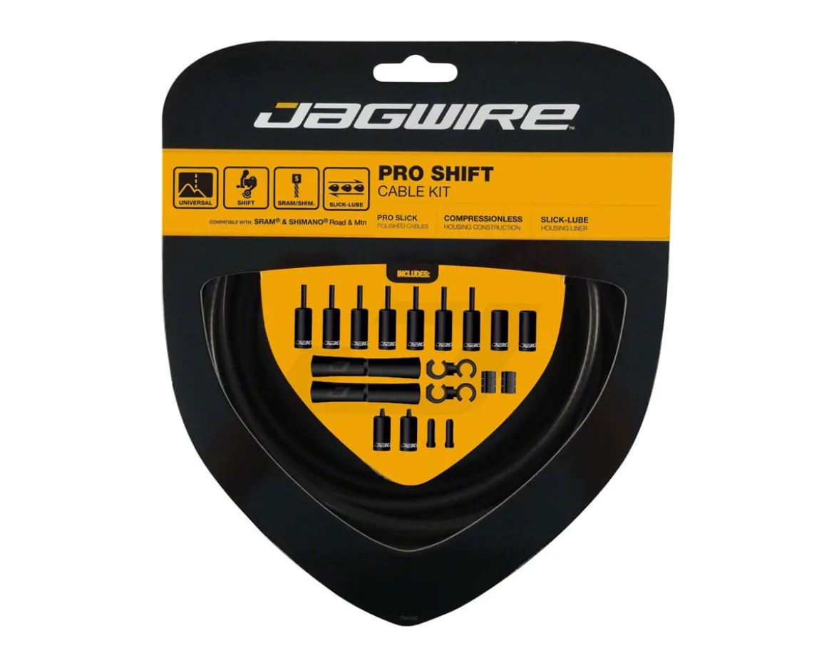 Jagwire Pro Shift Kit (Stealth Black) (For Shimano/SRAM) (1.1mm) (2300/2800mm) (Cables & Housing)