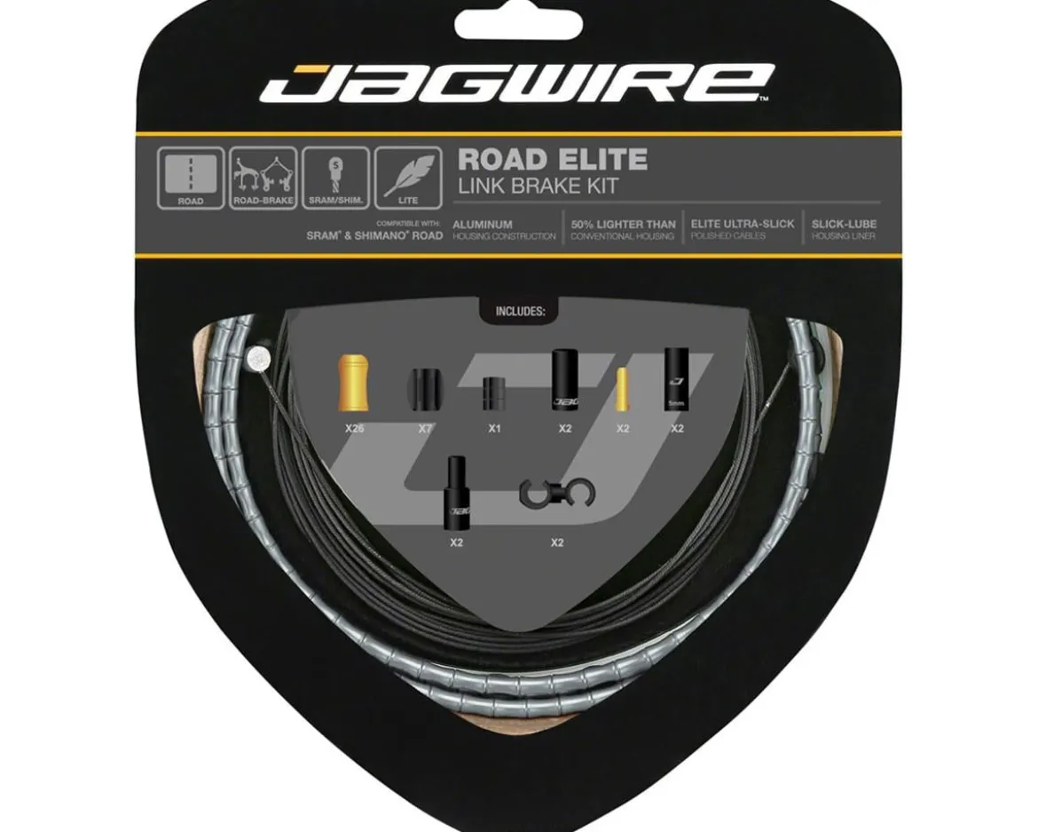 Jagwire Road Elite Link Brake Cable Kit (Grey) (1.5mm) (1350/2350mm) (w/ Housing)