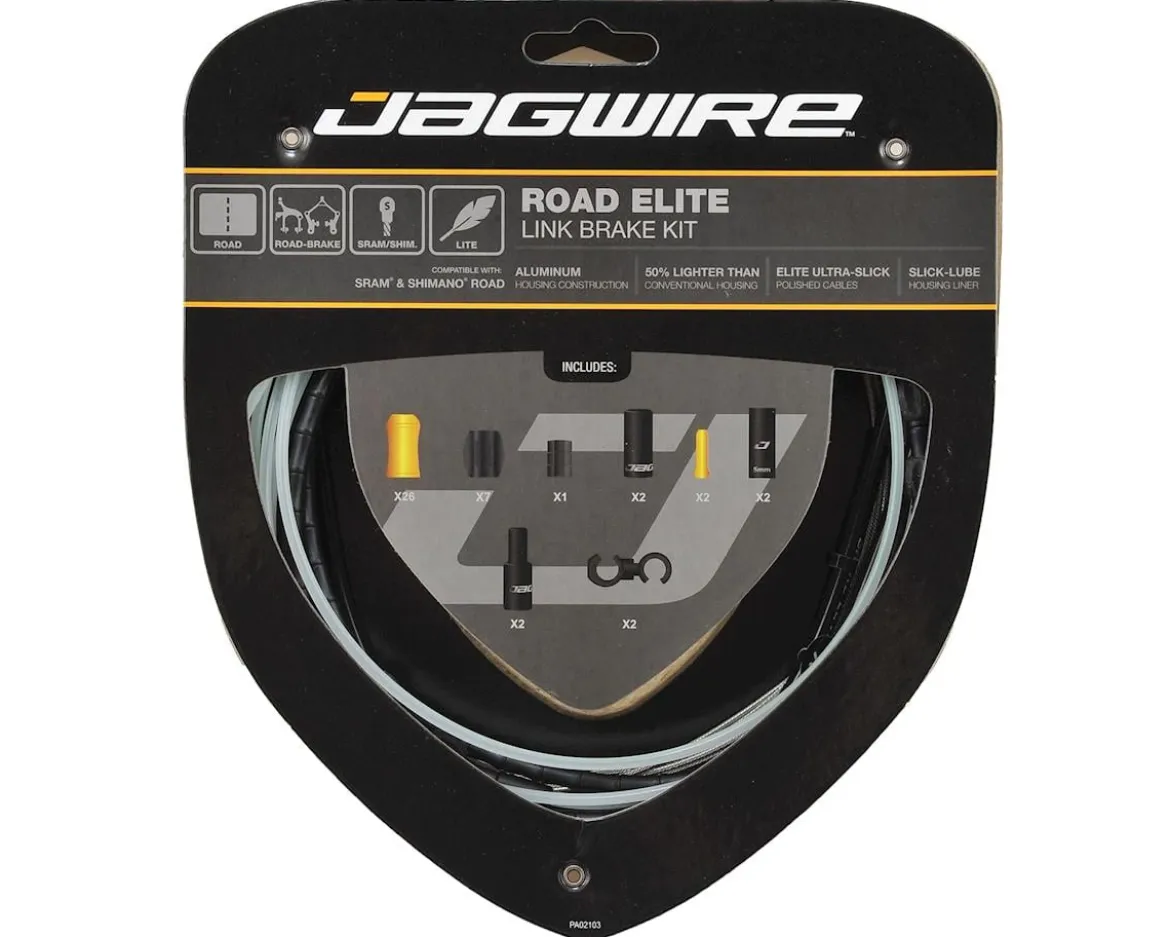 Jagwire Road Elite Link Brake Cable Kit (Black) (1.5mm) (1350/2350mm) (w/ Housing)