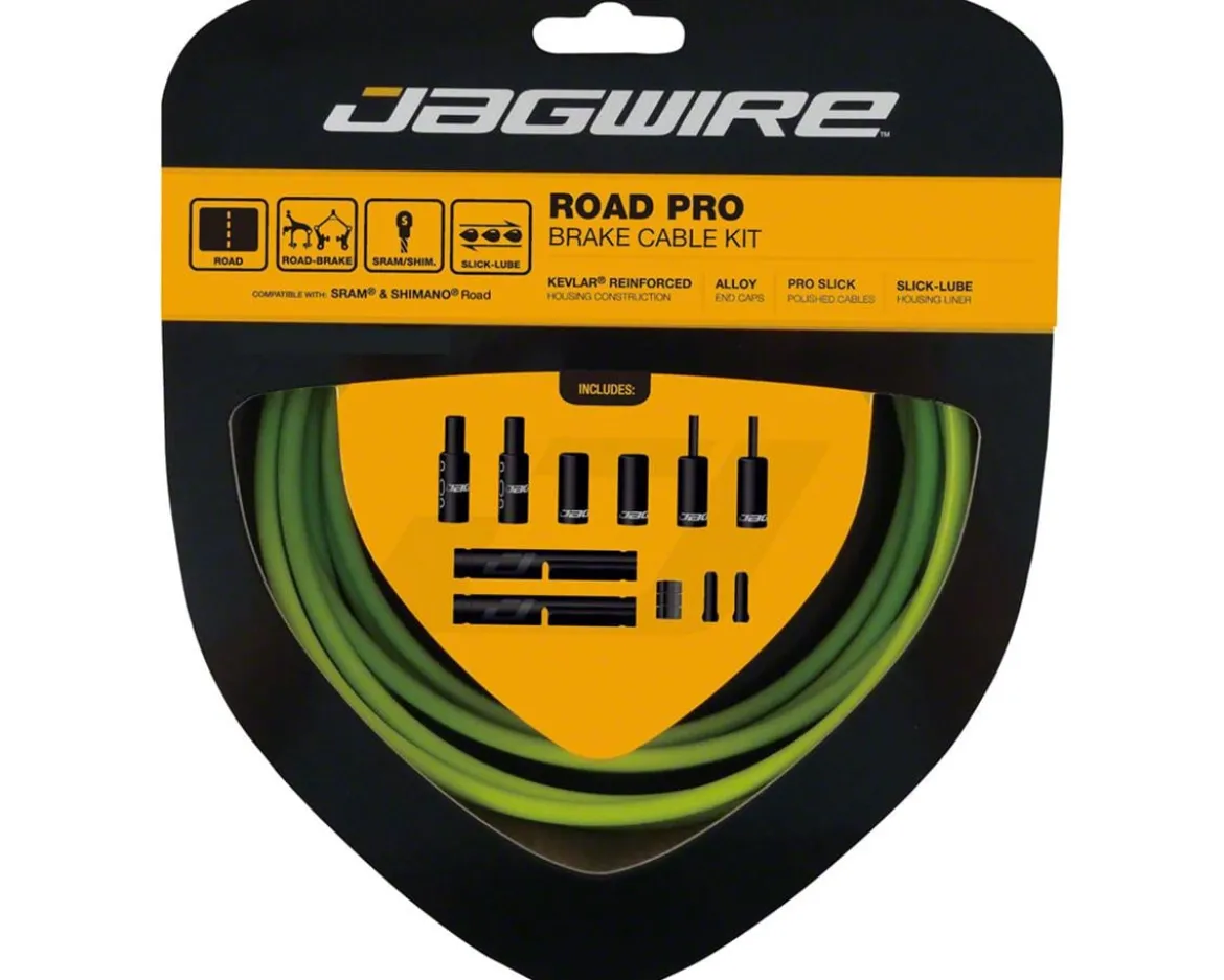 Jagwire Road Pro Brake Cable Kit (Organic Green) (Stainless) (1.5mm) (1500/2800mm) (w/ Housing)