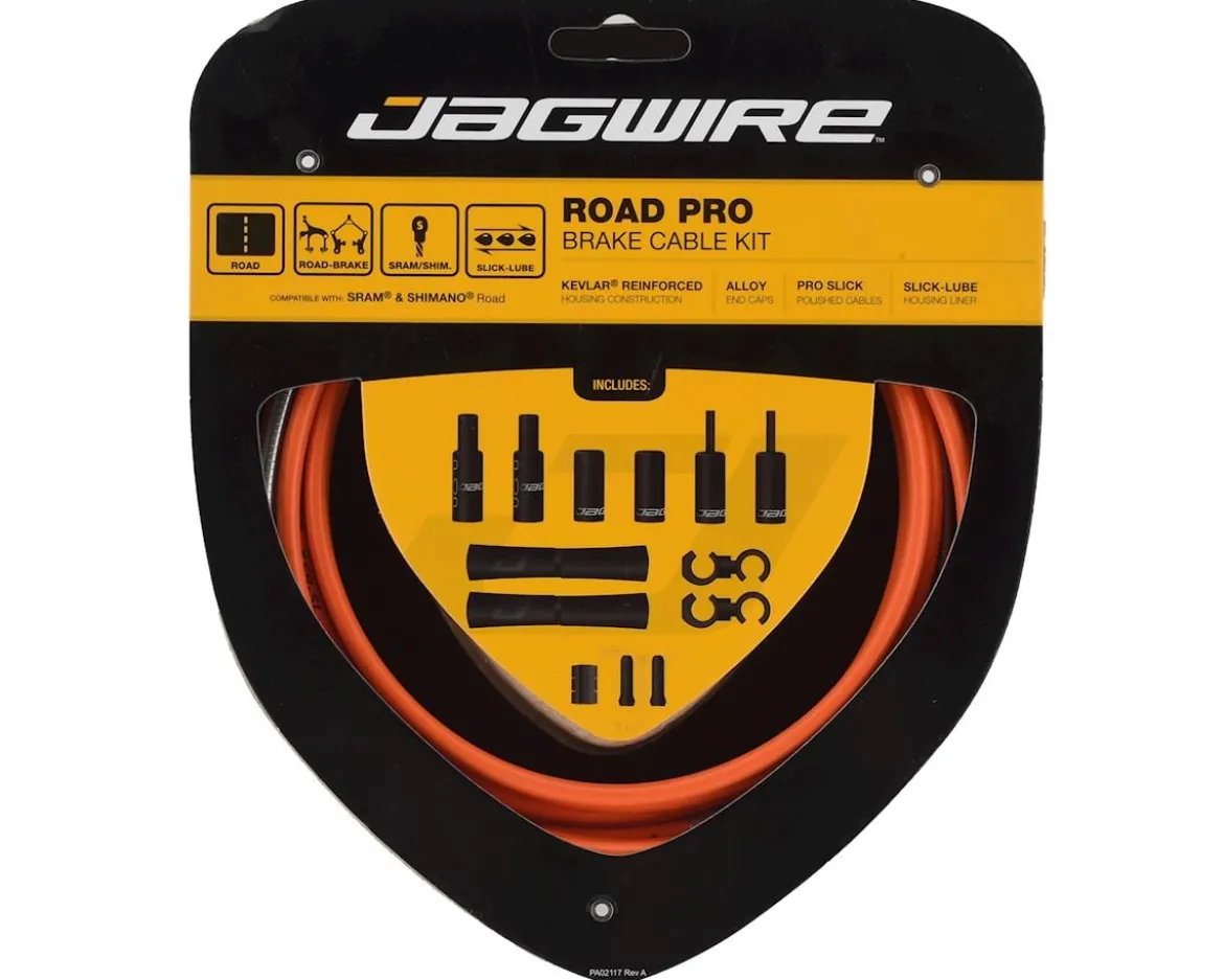 Jagwire Road Pro Brake Cable Kit (Orange) (Stainless) (1.5mm) (1500/2800mm) (w/ Housing)
