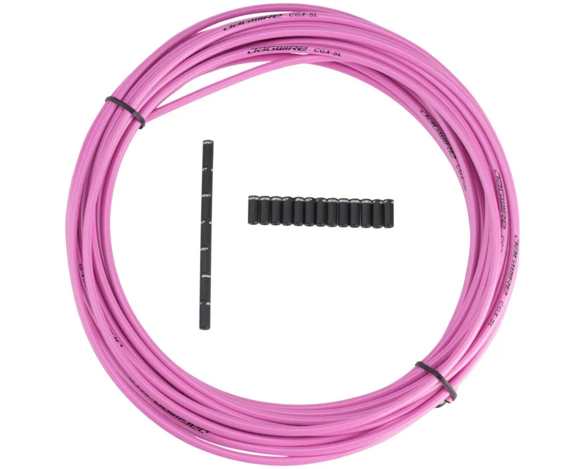 Jagwire Sport Brake Housing (Pink) (5mm) (10 Meters) (w/ Slick-Lube Liner)