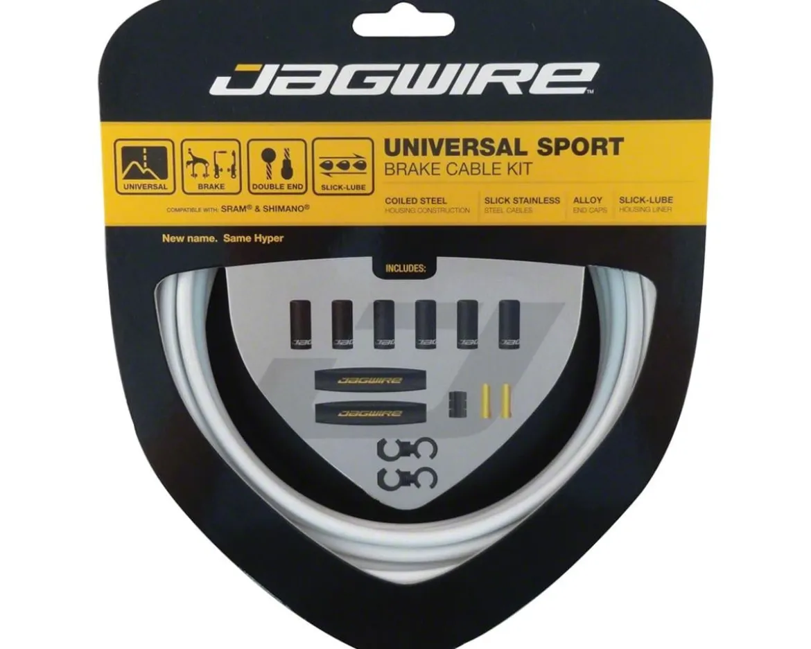 Jagwire Universal Sport Brake Cable Kit (White) (Stainless) (Road & Mountain) (1.5mm) (1350/2350mm) (w/ Housing)