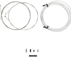 Jagwire Universal Sport Brake Cable Kit (Braided White) (Stainless) (Road & Mountain) (1.5mm) (1350/2350mm) (w/ Housing)