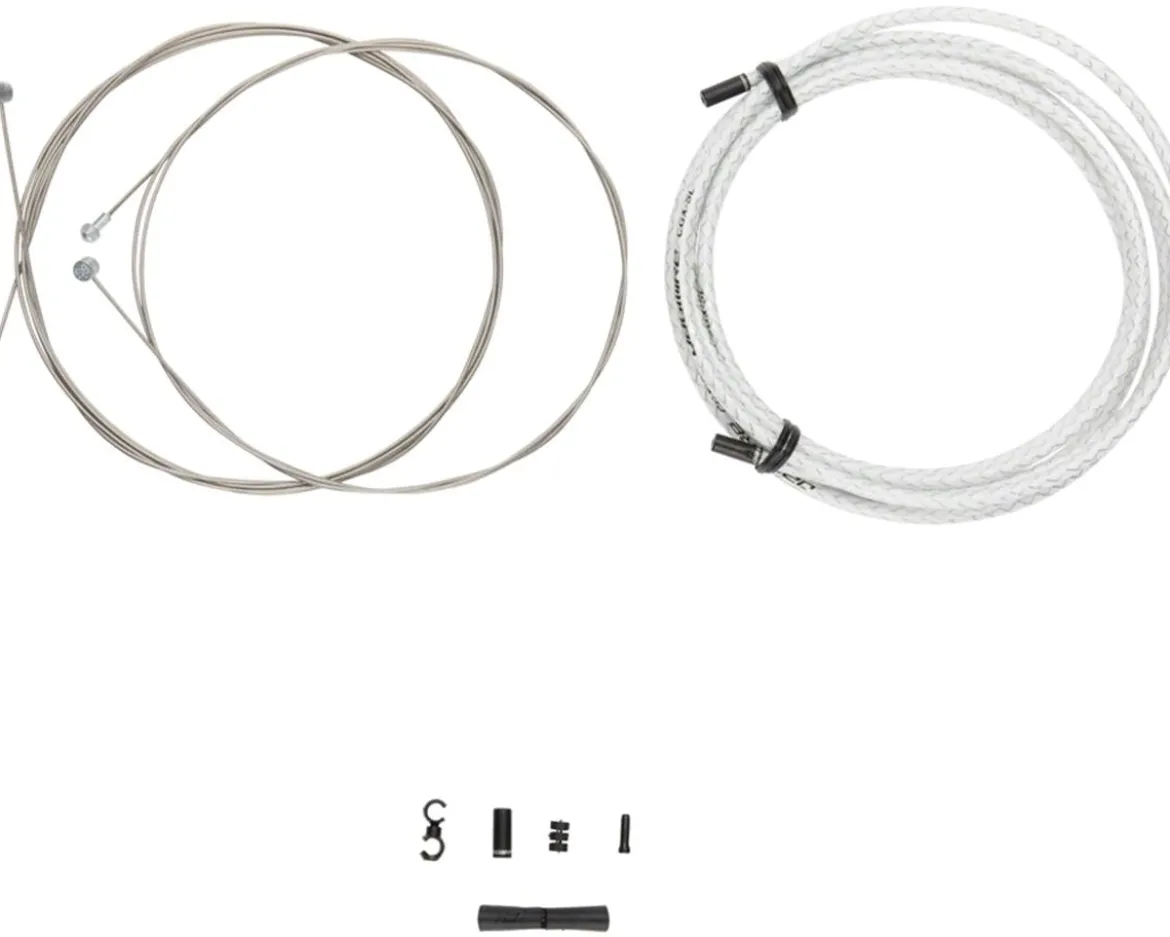 Jagwire Universal Sport Brake Cable Kit (Braided White) (Stainless) (Road & Mountain) (1.5mm) (1350/2350mm) (w/ Housing)