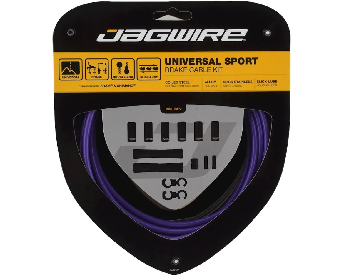 Jagwire Universal Sport Brake Cable Kit (Purple) (Stainless) (Road & Mountain) (1.5mm) (1350/2350mm) (w/ Housing)