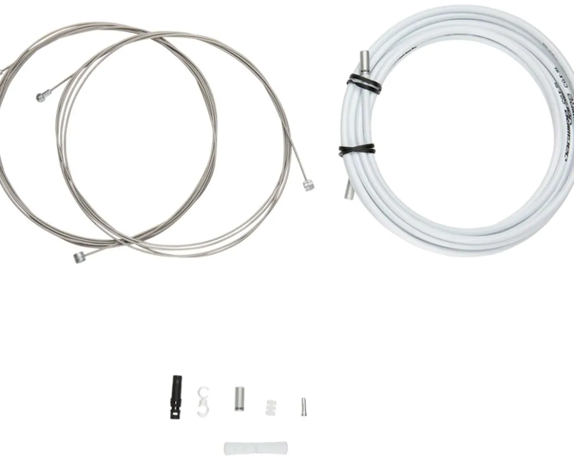 Jagwire Universal XL Sport Brake Cable Kit (White) (Stainless) (Road & Mountain) (1.5mm) (2000/2500mm) (w/ Housing)