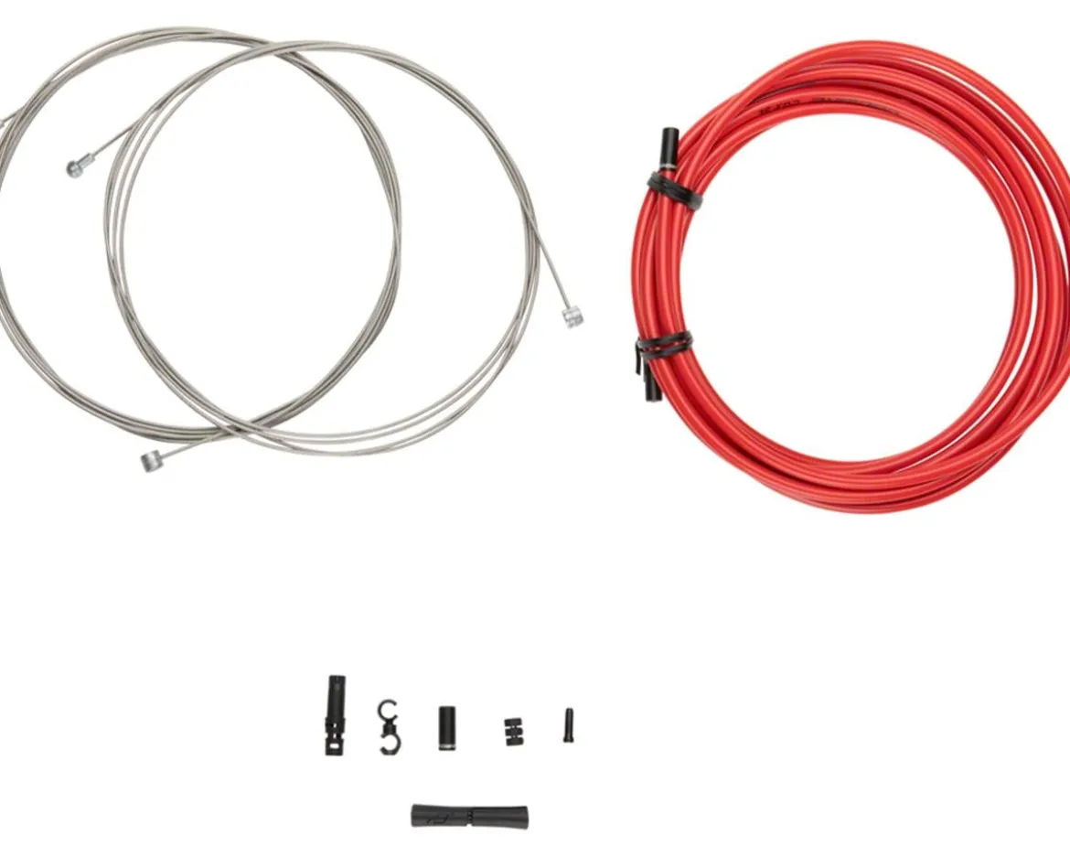 Jagwire Universal XL Sport Brake Cable Kit (Red) (Stainless) (Road & Mountain) (1.5mm) (2000/2500mm) (w/ Housing)
