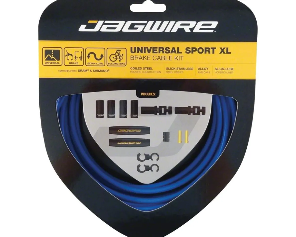 Jagwire Universal XL Sport Brake Cable Kit (Blue) (Stainless) (Road & Mountain) (1.5mm) (2000/2500mm) (w/ Housing)
