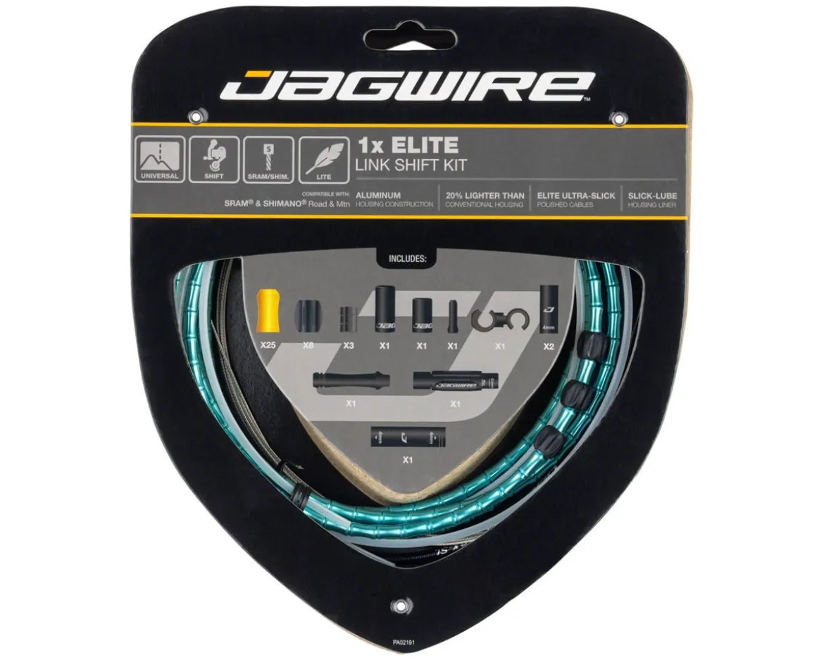 Jagwire 1x Elite Link Shift Cable Kit (Celeste) (For SRAM/Shimano) (w/Polished Ultra-Slick Cable)