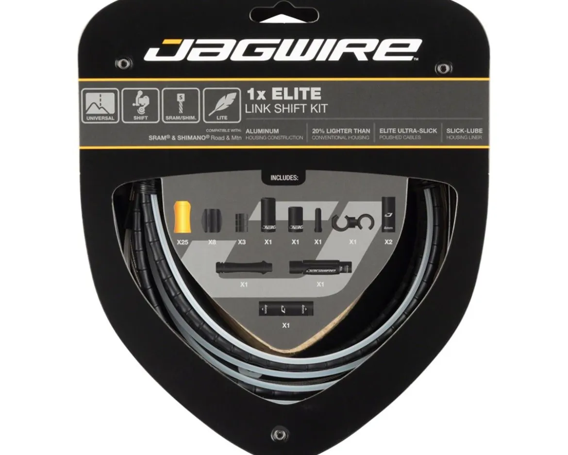 Jagwire 1x Elite Link Shift Cable Kit (Black) (For SRAM/Shimano) (w/Polished Ultra-Slick Cable)