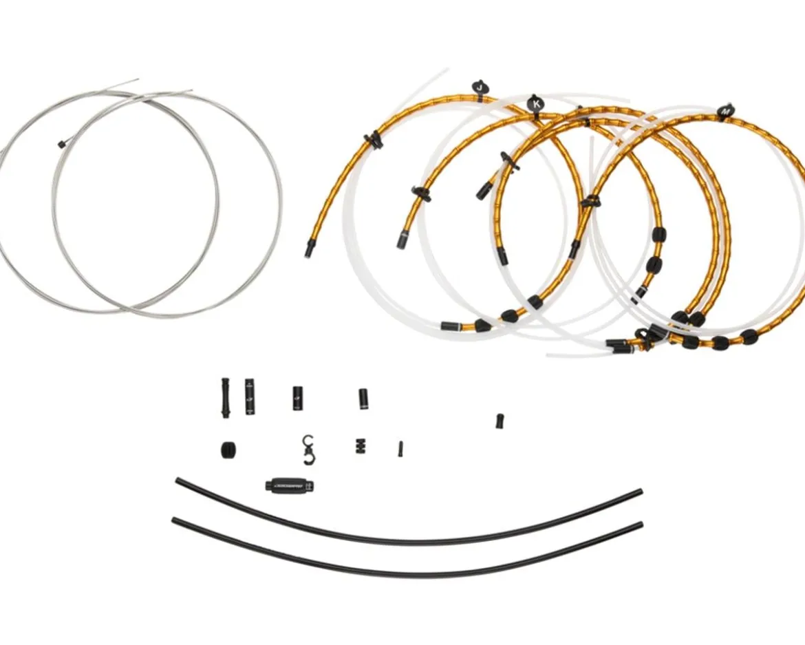 Jagwire 2x Elite Link Shift Cable Kit (Gold) (For SRAM/Shimano) (w/Polished Ultra-Slick Cables)